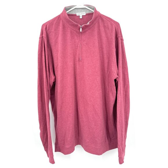 Peter Millar 1/4 Zip Pink Mens Sweater Size XXL - Picture 1 of 5